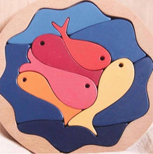 Load image into Gallery viewer, Five Fish Puzzle - littlelightcollective