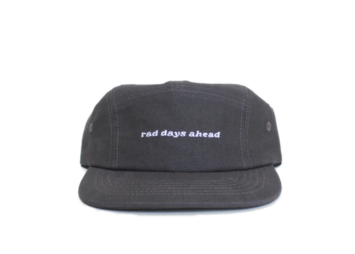 Rad Days Ahead Five-Panel Hat in Charcoal - littlelightcollective