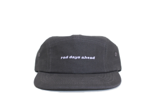 Rad Days Ahead Five-Panel Hat in Charcoal - littlelightcollective