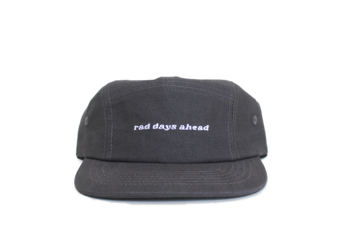 Rad Days Ahead Five-Panel Hat in Charcoal - littlelightcollective