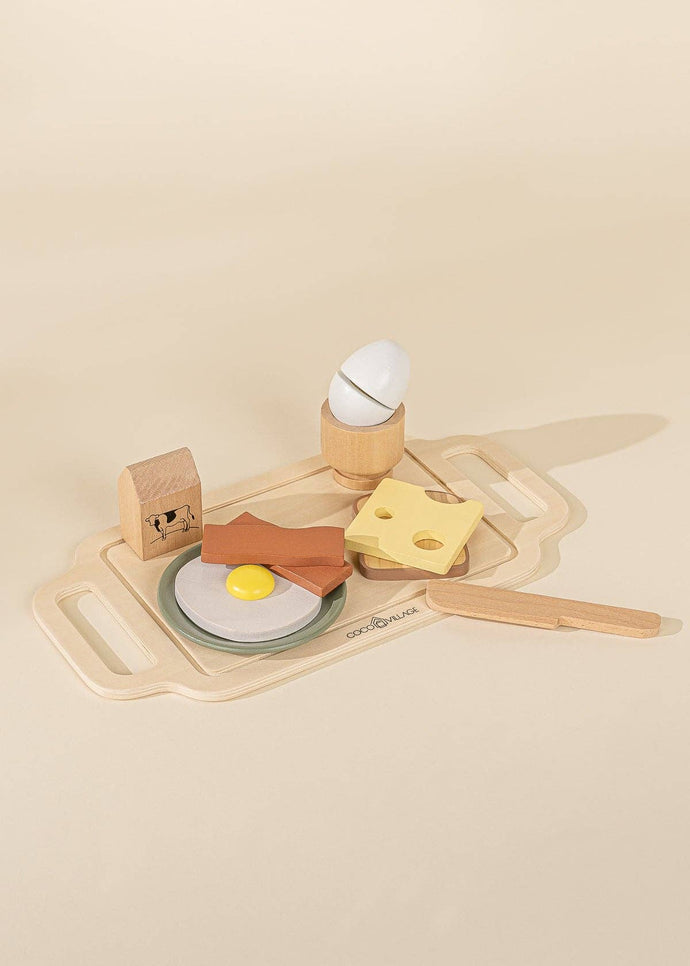 Wooden Breakfast & Tray Playset - littlelightcollective