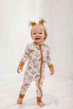 Load image into Gallery viewer, Mushroom Love - Zip Up Bamboo Romper - littlelightcollective