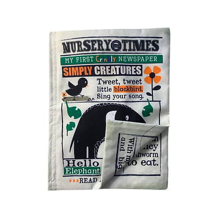 Nursery Times Crinkly Newspaper - Simply Creatures - littlelightcollective