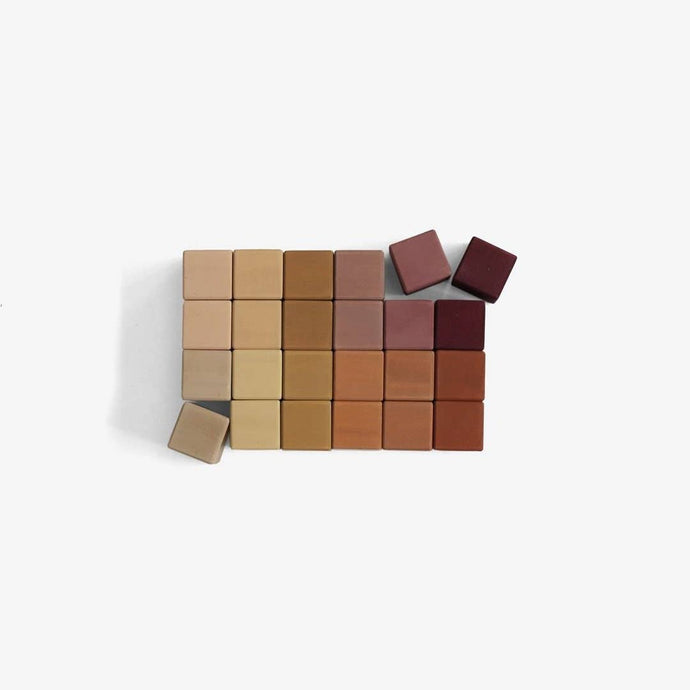 Wooden Blocks Set Multicoloured Toy for Children Cubes - littlelightcollective
