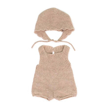 Load image into Gallery viewer, Knitted Doll Outfit 15” – Rompers &amp; Bonnet - littlelightcollective