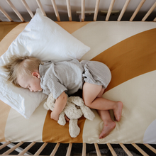 Load image into Gallery viewer, Peach Rainbow Cotton Cot / Crib Fitted Sheet - littlelightcollective