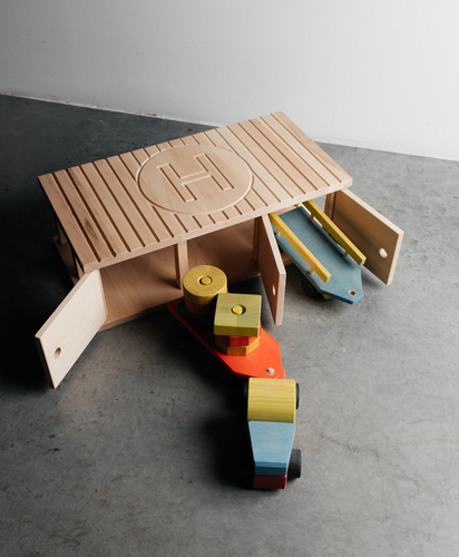 Wooden Garage For Toys #3 - littlelightcollective