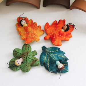 Four Seasons Leaf Baby Set | Waldorf Inspired Felt Toy - littlelightcollective