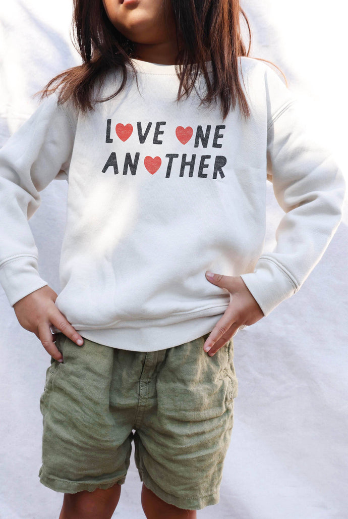 LOVE ONE ANOTHER Toddler Unisex Graphic Sweatshirt - littlelightcollective