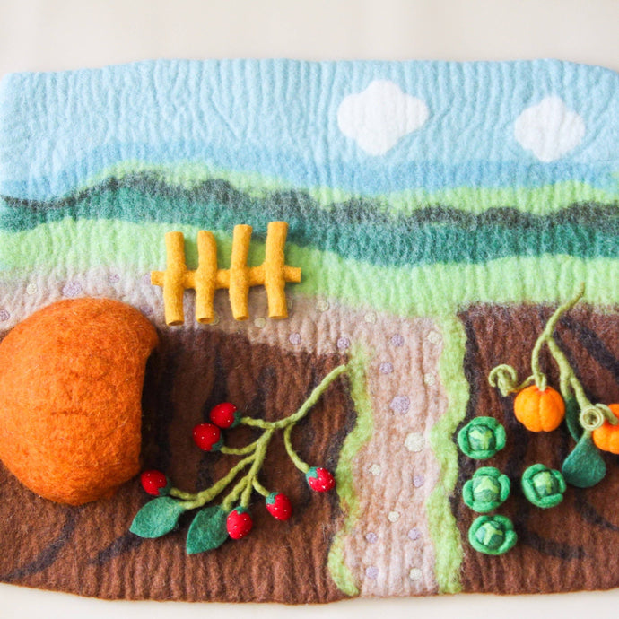Felt Rustic Farm Play Mat Playscape - littlelightcollective