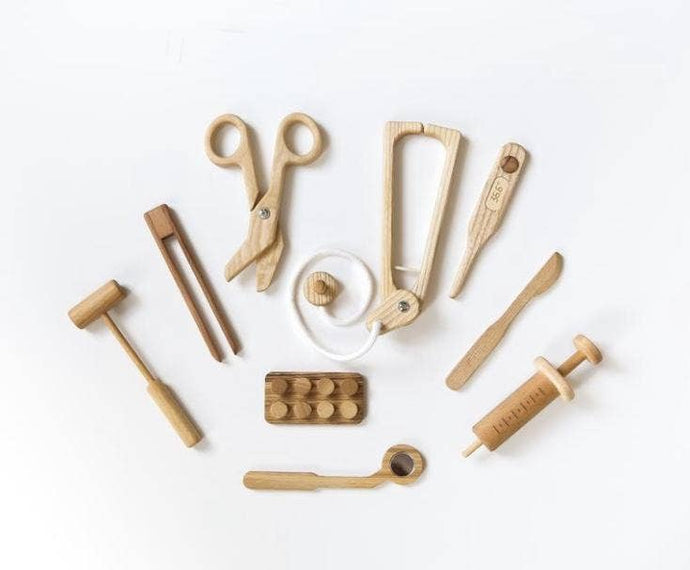 Wooden Realistic Doctor Kit - littlelightcollective