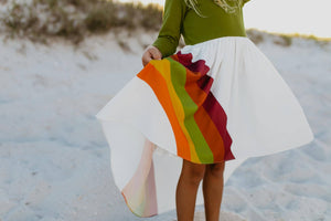 Fall Rainbow Dress - Falling Leaves - littlelightcollective