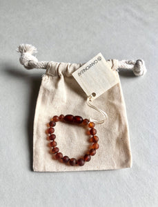 CanyonLeaf - Kids: Raw Cognac Amber Anklet or Bracelet - littlelightcollective