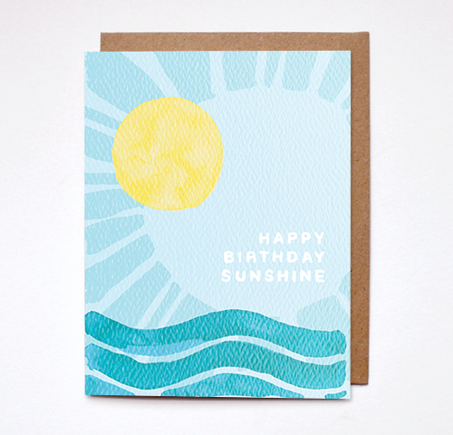 Daydream Prints - Happy Birthday Sunshine Card - littlelightcollective