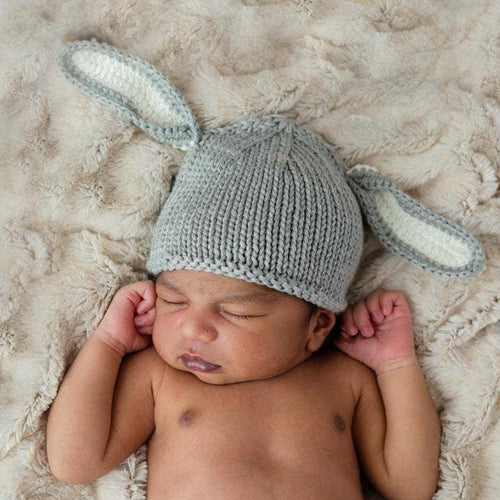 Newborn Lamb Grey Beanie Hat - littlelightcollective