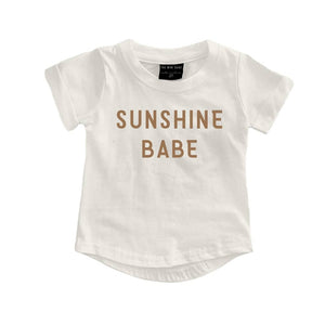 TInfant Toddler Bamboo Graphic Sunshine Tee - Coconut - littlelightcollective