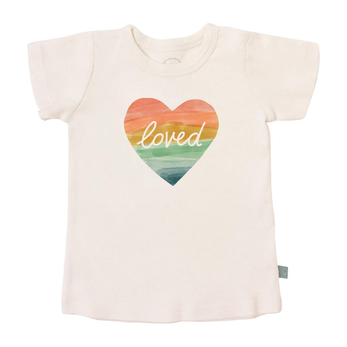 graphic tee | loved rainbow heart - littlelightcollective