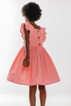 Load image into Gallery viewer, Valentines Linen Pinafore Dress in Guava - Pink - littlelightcollective