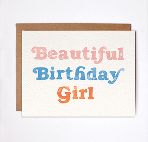 Daydream Prints - Beautiful Birthday Girl Card - littlelightcollective