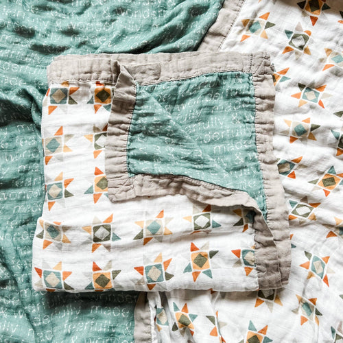 Pre-Order Fearfully & Wonderfully Made Reversible Baby Blanket - littlelightcollective