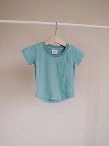 Brushed Cotton Tee - Teal Shirt - littlelightcollective