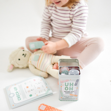 Load image into Gallery viewer, Pretend Play Bandages &amp; Bandaid Tin - littlelightcollective