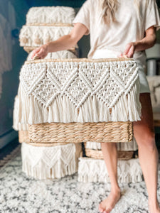 Ida Macrame Basket | Large - littlelightcollective