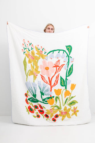 Pre-Order Large Garden Party Throw Blanket - littlelightcollective