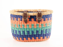 Load image into Gallery viewer, YENDI: Child&#39;s Blue Patterned Bike Basket - littlelightcollective