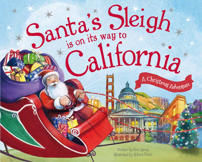 Santa's Sleigh Is on Its Way to California Book - Hardcover - littlelightcollective