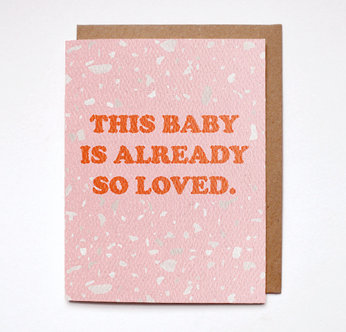 Daydream Prints - Baby so loved card - littlelightcollective
