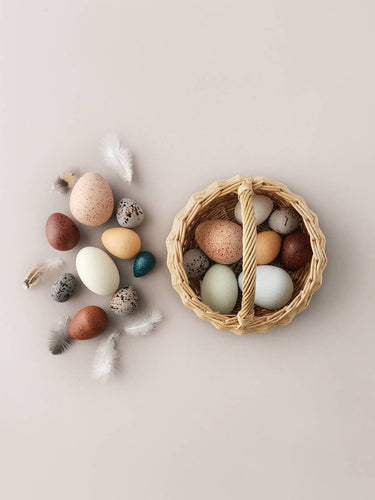 A Dozen Bird Eggs in a Basket - littlelightcollective