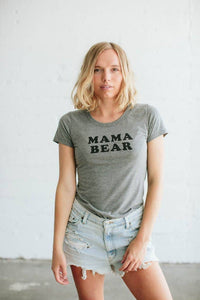 The Bee & The Fox - Mama Bear Tee Shirt (Grey) - littlelightcollective