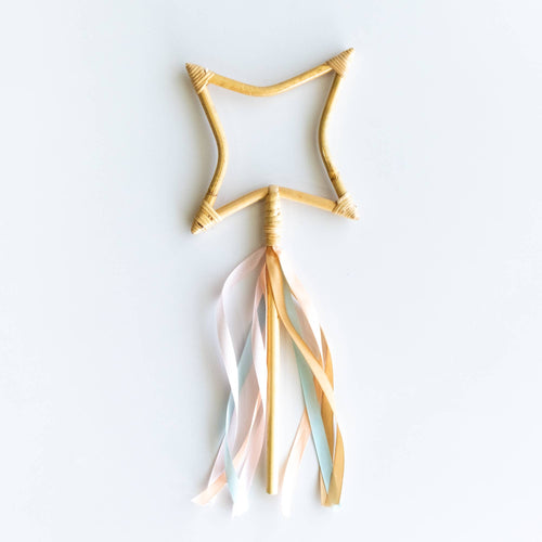 Star Rattan Wand - Kids Magic Wand Eco Friendly Toys - littlelightcollective