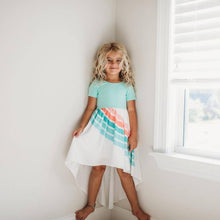 Load image into Gallery viewer, Light Teal Rainbow Dress - littlelightcollective