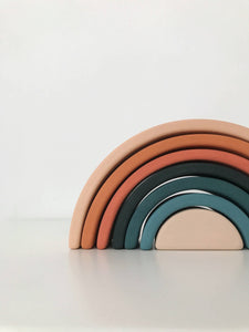 Wooden Rainbow Mini | Arch Stacking Toy | Tropics - littlelightcollective