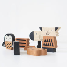 Load image into Gallery viewer, Wooden Animal Tower - littlelightcollective