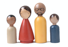 Load image into Gallery viewer, The Organic Family II Peg Doll Set - littlelightcollective