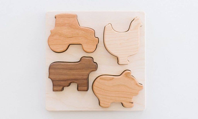 Chunky Farm Wooden Puzzle - littlelightcollective