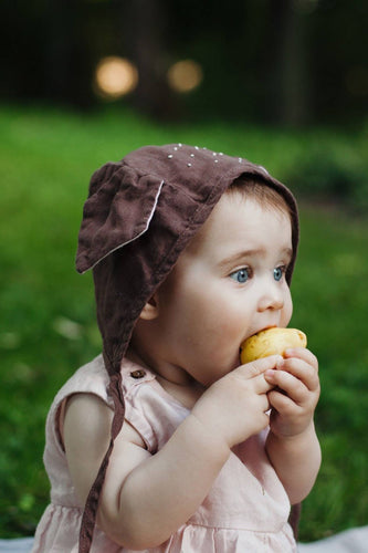 La Petite Alice - Linen Fawn Bonnet - littlelightcollective