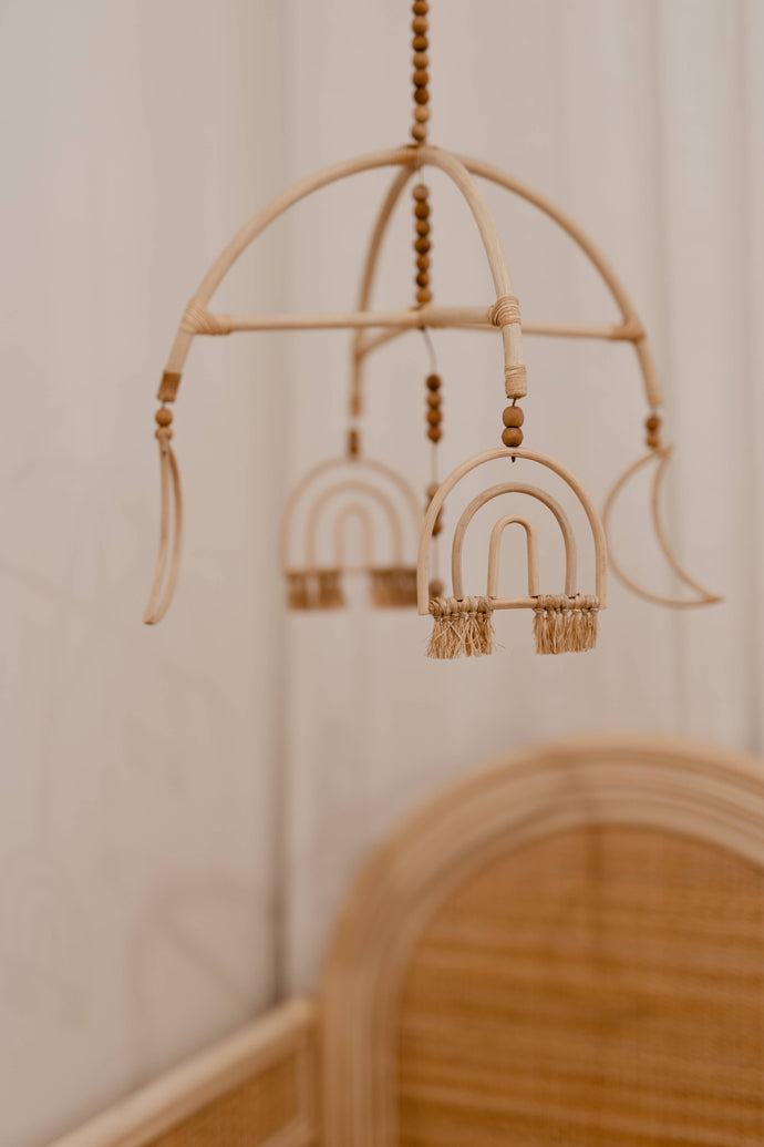 Mahina Rattan Mobile - littlelightcollective