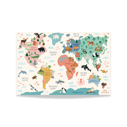 World Map Poster - littlelightcollective