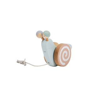 Pre-Order Pull Toy Blue Snail - littlelightcollective