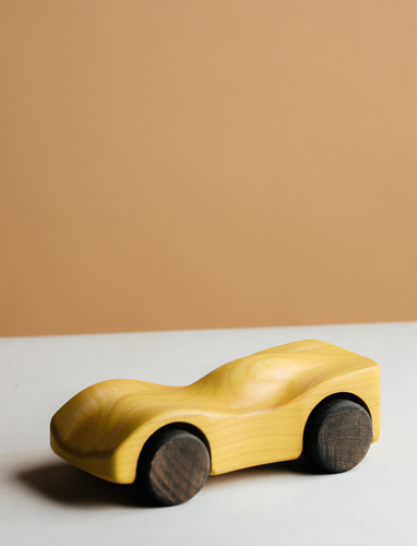 Wooden Car Makwin Painted - littlelightcollective