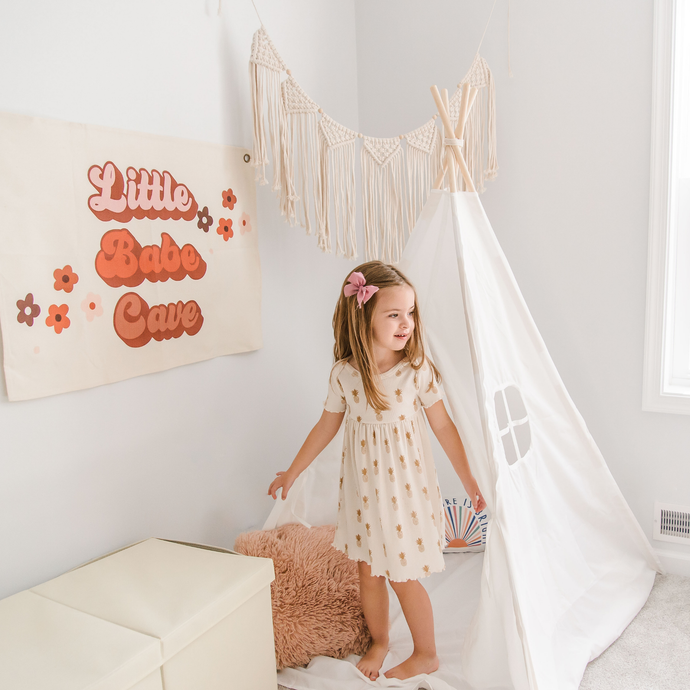 Little Babe Cave Large Canvas Banner - littlelightcollective