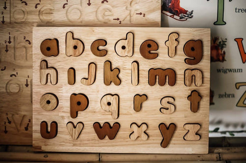 Natural Lowercase Letter Puzzle - littlelightcollective