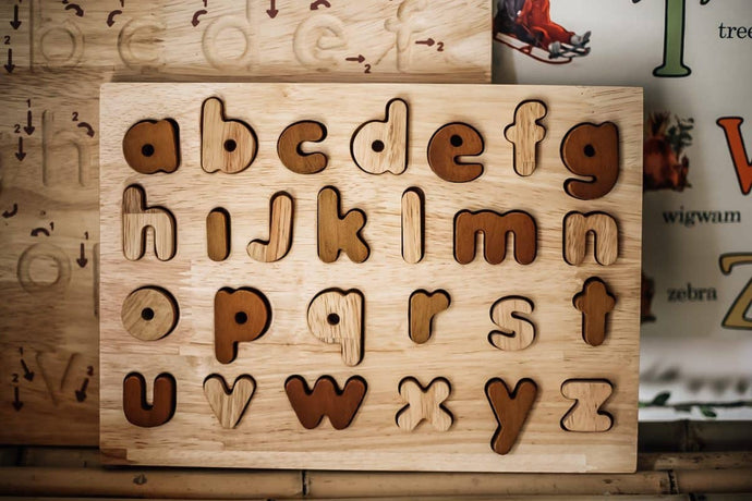 Natural Lowercase Letter Puzzle - littlelightcollective