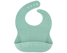Load image into Gallery viewer, Silicone Bib | Mint Confetti - littlelightcollective