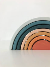 Load image into Gallery viewer, Wooden Rainbow Mini | Arch Stacking Toy | Lagoon - littlelightcollective