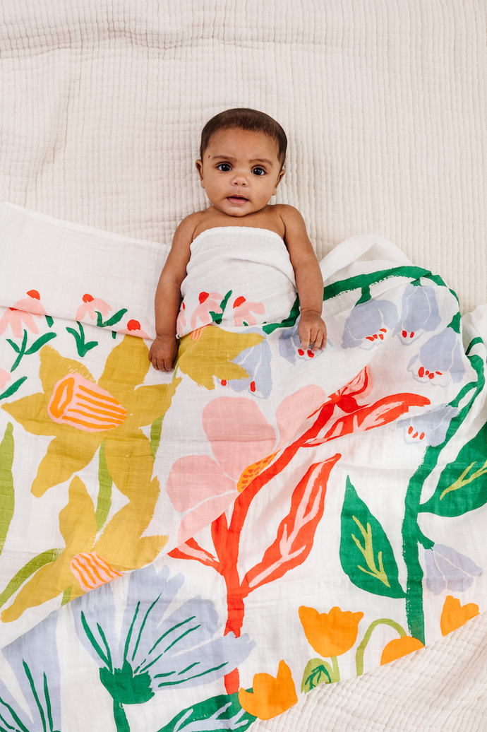 Pre-Order Cottage Garden Swaddle - littlelightcollective